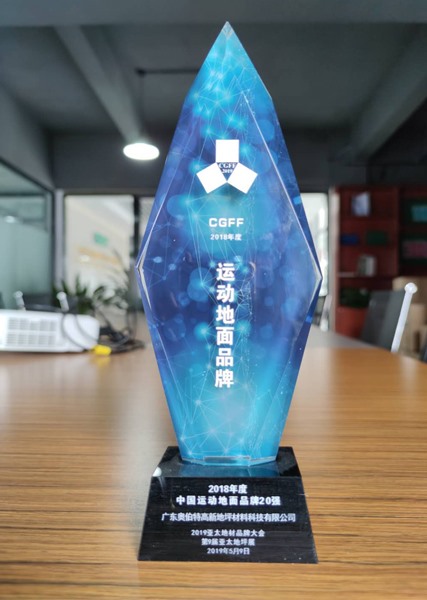 2018年度 運(yùn)動地面品牌20強(qiáng)