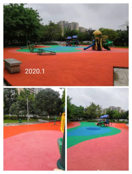 廣東省江門市開平人民公園，epdm1600平方