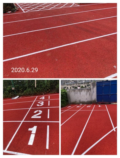 浙江省麗水市龍泉市龍洲派出所，透氣型跑道1000平方